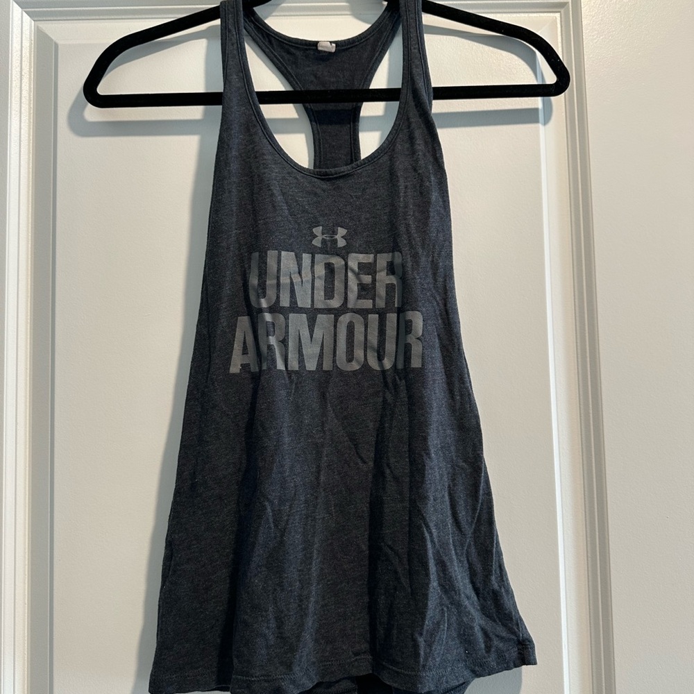 Grey under armour racerback tank